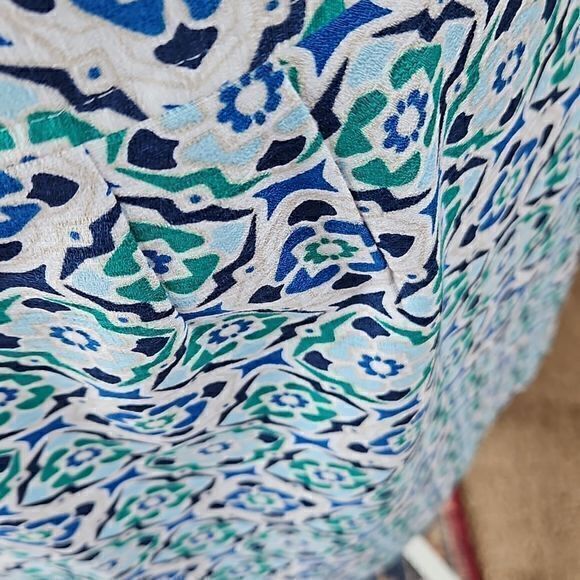 Ann Taylor Factory NWT Blue Green and White Pencil Skirt Sz 8 - Picture 7 of 16